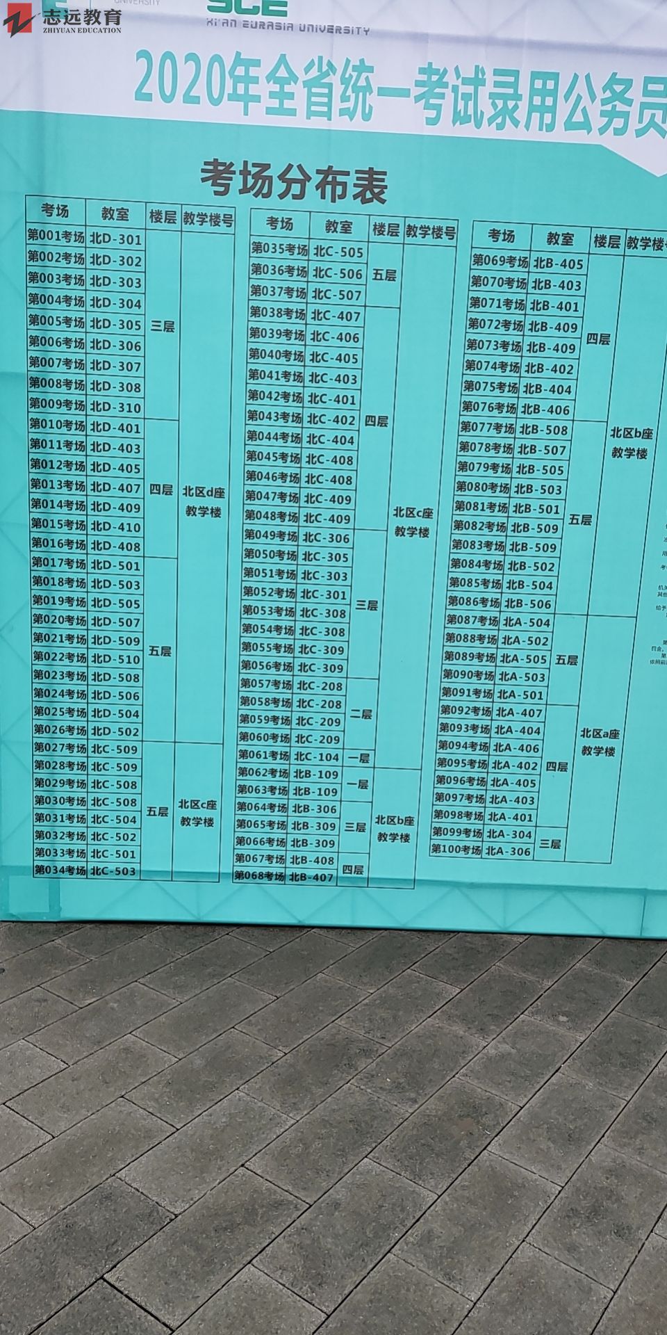 2020陜西公務員考試西安考點(西安歐亞學院)(圖1)
