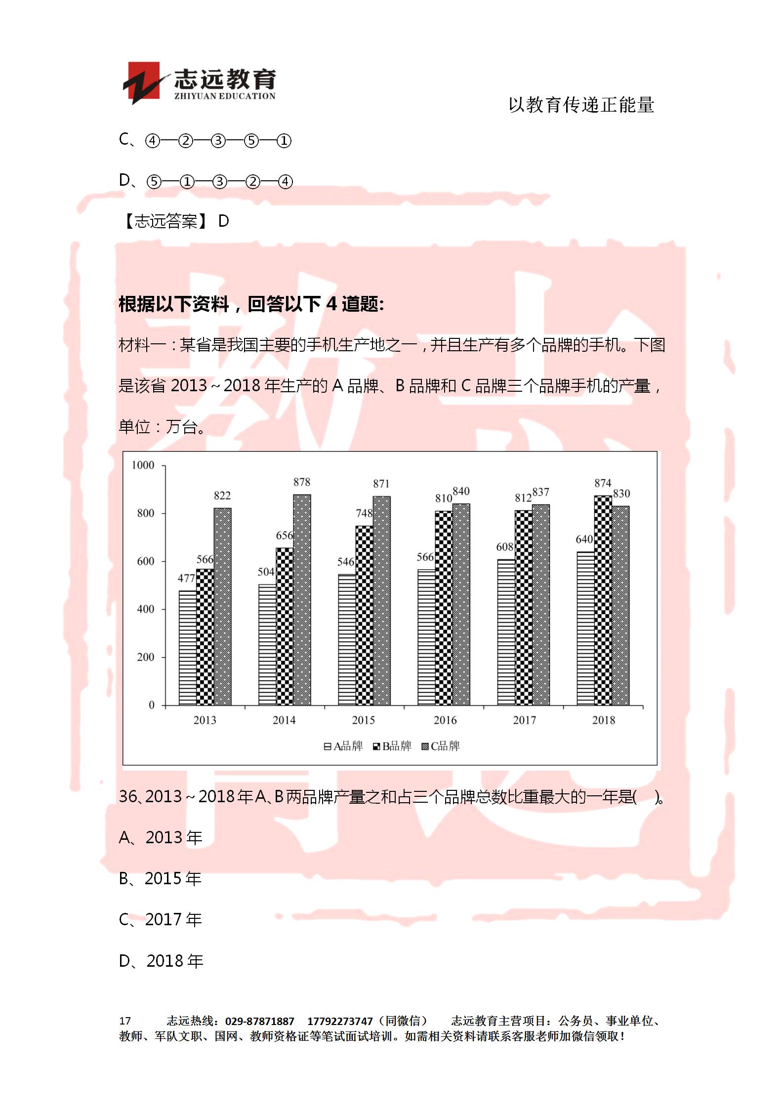 對答案！2020年軍隊文職《公共科目》【志遠考生回憶版】(圖17)